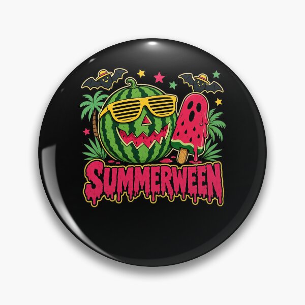Item preview, Happy Summerween Summer Watermelon Halloween Jack-o-Lantern designed and sold by clothesy7.