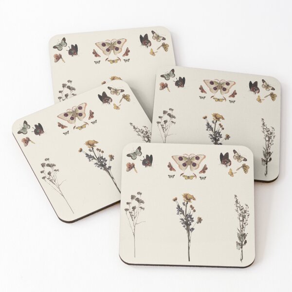 Item preview, Dark Botanical Butterflies – Vintage Flowers & Moths Collage designed and sold by Zuo-Shop.