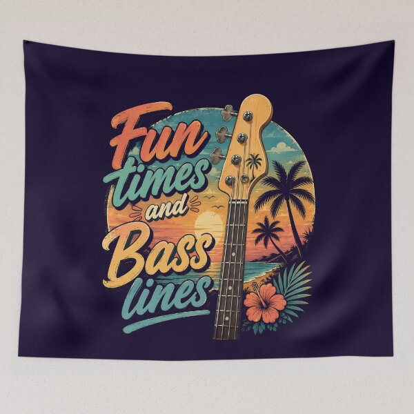 Aperçu de l'œuvre Bass Guitar Vacation Mode créée et vendue par StarWheels.