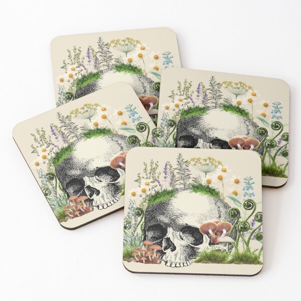 Item preview, Botanical Skull designed and sold by TheBloomingCat.