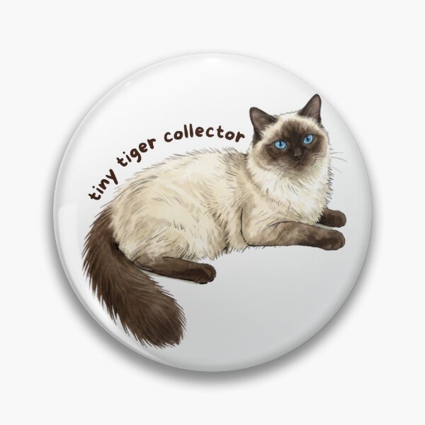 Item preview, Tiny Tiger Collector Sticker | Ragdoll Cat Vinyl Decal | Fluffy Blue Eyed Cat Lover Gift | Cute Kitty Laptop, Water Bottle & Journal Sticker designed and sold by Safiacreatess.