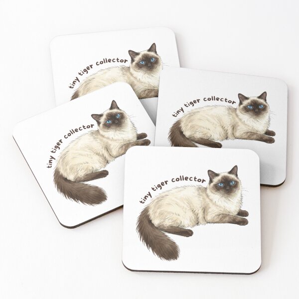 Item preview, Tiny Tiger Collector Sticker | Ragdoll Cat Vinyl Decal | Fluffy Blue Eyed Cat Lover Gift | Cute Kitty Laptop, Water Bottle & Journal Sticker designed and sold by Safiacreatess.