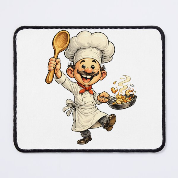 Item preview, Chef Cartoon designed and sold by AlexLineArt.