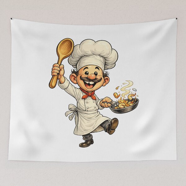 Item preview, Chef Cartoon designed and sold by AlexLineArt.
