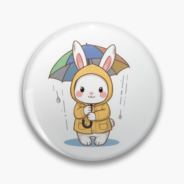 Item preview, Cute Rainy Bunny Kawaii Sticker | Adorable Rabbit with Umbrella designed and sold by Stylestickers55.