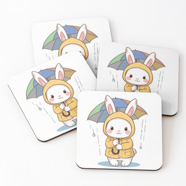 Item preview, Cute Rainy Bunny Kawaii Sticker | Adorable Rabbit with Umbrella designed and sold by Stylestickers55.