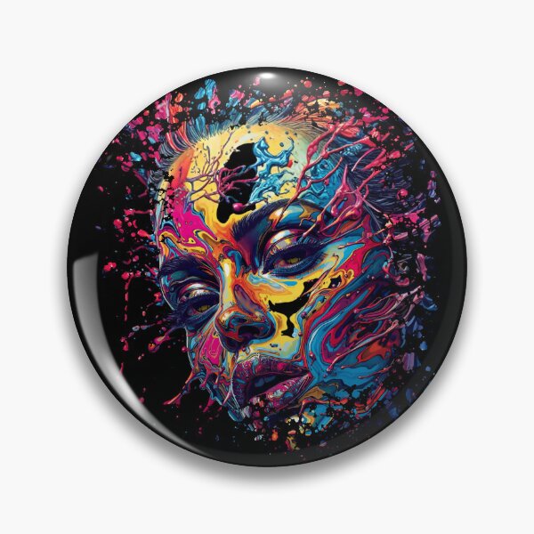Item preview, Abstract Fluid Glitch Portrait – Colorful Splash Art designed and sold by TestudoDesign.