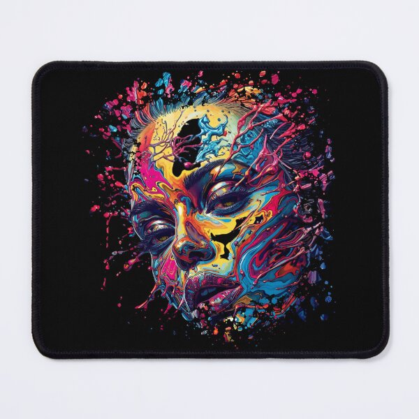 Item preview, Abstract Fluid Glitch Portrait – Colorful Splash Art designed and sold by TestudoDesign.