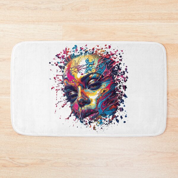 Item preview, Abstract Fluid Glitch Portrait – Colorful Splash Art designed and sold by TestudoDesign.