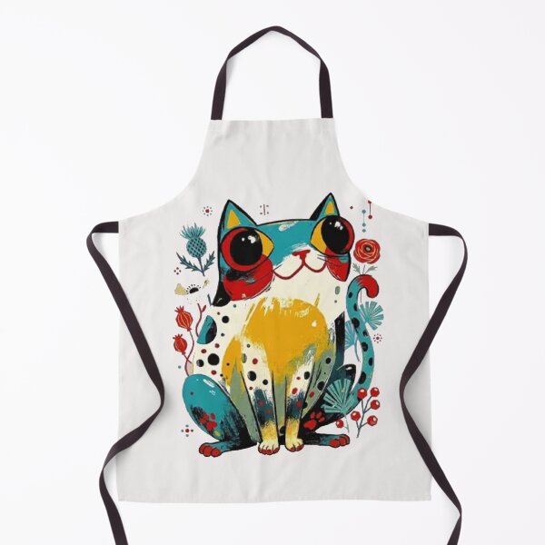 Item preview, Colorful Floral Cat Cute Folk designed and sold by Gbriel3.