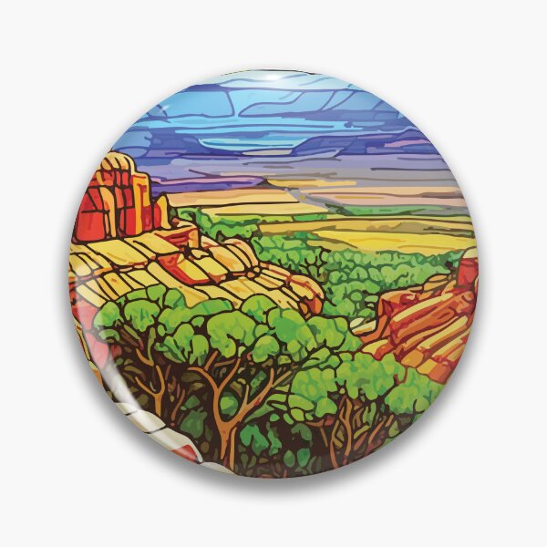 Artikelvorschau, Buntglas-Mosaik im Mesa-Verde-Nationalpark, Wüstenlandschaft entworfen und verkauft von designmari.