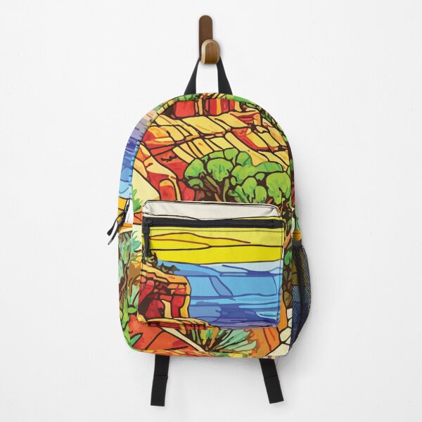 Item preview, Stained Glass Mesa Verde National Park Mosaic Desert Landscape designed and sold by designmari.