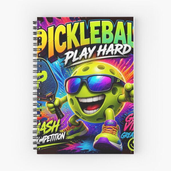 Item preview, Pickleball Ball Mascot Play Hard Splash Art designed and sold by AgnesB77.