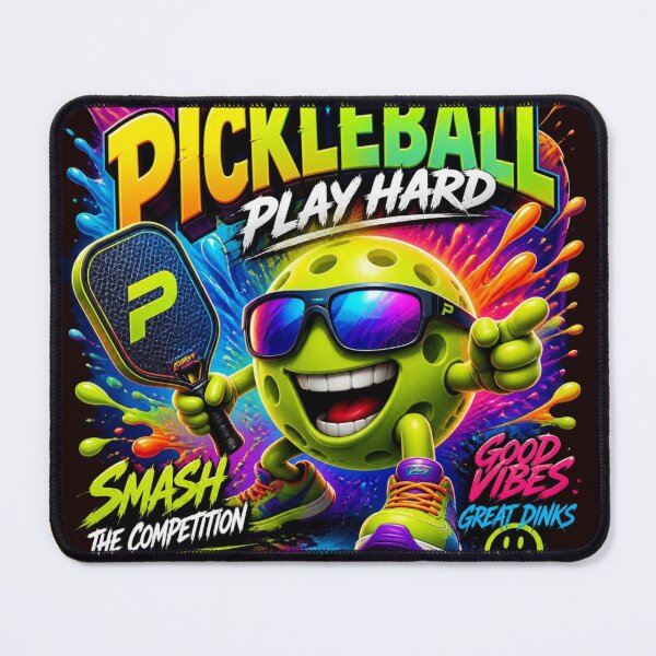 Item preview, Pickleball Ball Mascot Play Hard Splash Art designed and sold by AgnesB77.