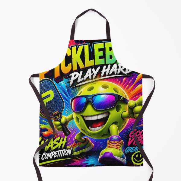Item preview, Pickleball Ball Mascot Play Hard Splash Art designed and sold by AgnesB77.