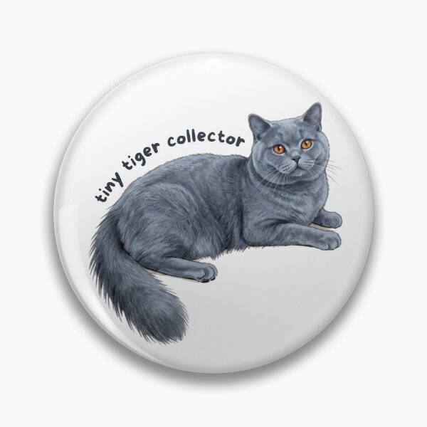 Item preview, Tiny Tiger Collector Sticker | British Shorthair Cat Vinyl Decal | Gray Cat Lover Gift | Cute Cat Laptop, Water Bottle & Journal Sticker designed and sold by Safiacreatess.