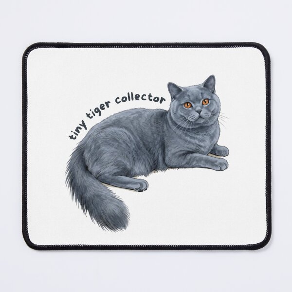 Item preview, Tiny Tiger Collector Sticker | British Shorthair Cat Vinyl Decal | Gray Cat Lover Gift | Cute Cat Laptop, Water Bottle & Journal Sticker designed and sold by Safiacreatess.
