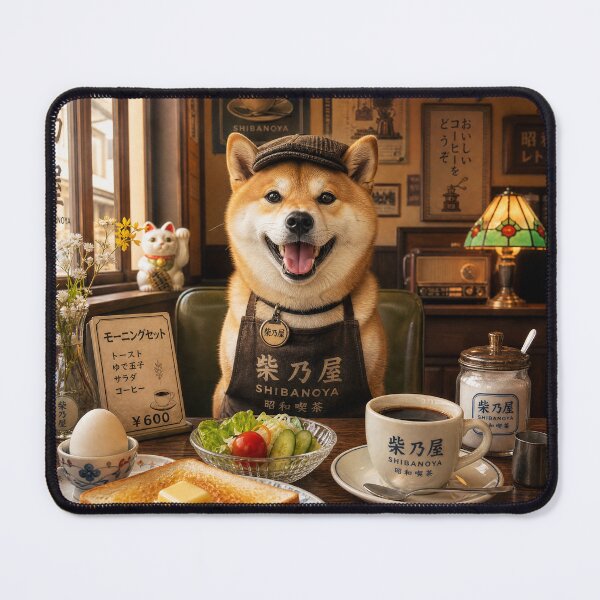 Item preview, Shibanoya Morning Set – Retro Shiba Café designed and sold by Shibanoya.