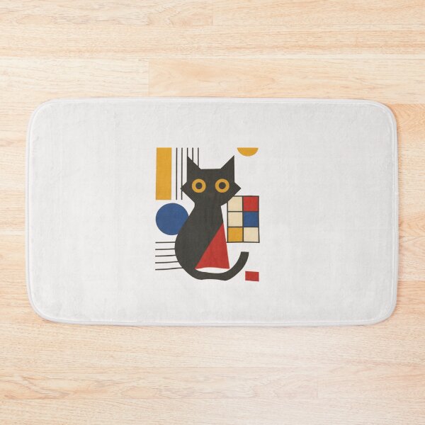 Item preview, Mondrian Cat  Abstract Geometric Art   designed and sold by Gbriel3.