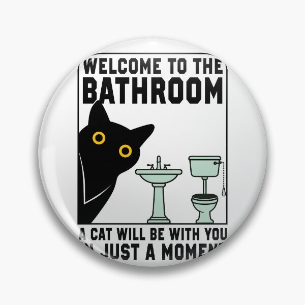Item preview,  Welcome to the Bathroom Cat Vintage designed and sold by PurrfectHome.