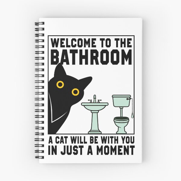 Item preview,  Welcome to the Bathroom Cat Vintage designed and sold by PurrfectHome.