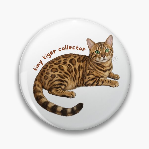 Item preview, Tiny Tiger Collector Sticker | Bengal Cat Vinyl Decal | Brown Bengal Cat Lover Gift | Cute Spotted Cat Laptop, Water Bottle & Journal Sticker designed and sold by Safiacreatess.