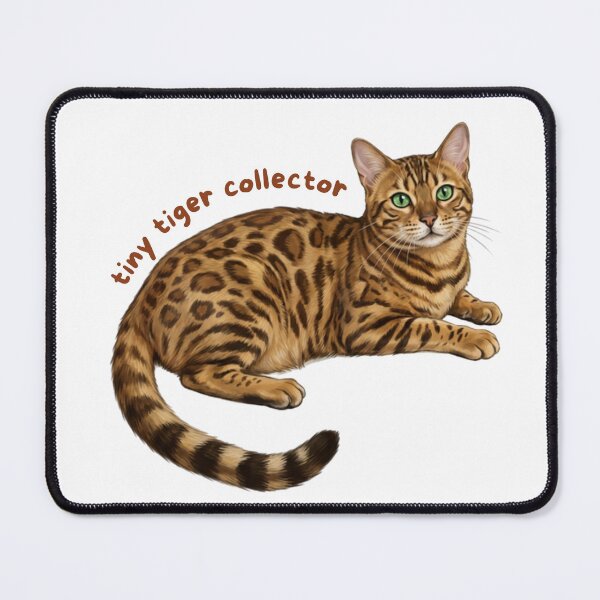 Item preview, Tiny Tiger Collector Sticker | Bengal Cat Vinyl Decal | Brown Bengal Cat Lover Gift | Cute Spotted Cat Laptop, Water Bottle & Journal Sticker designed and sold by Safiacreatess.