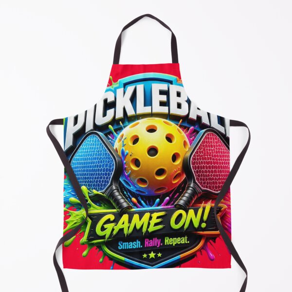 Item preview, Pickleball Game On Neon Paint Splash Art designed and sold by AgnesB77.