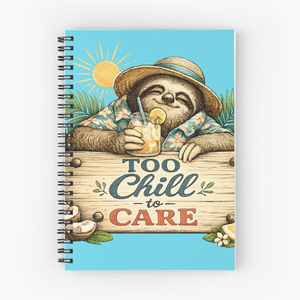 Item preview, Too Chill to Care Sloth Vintage Summer Design designed and sold by NowaPrintNest.