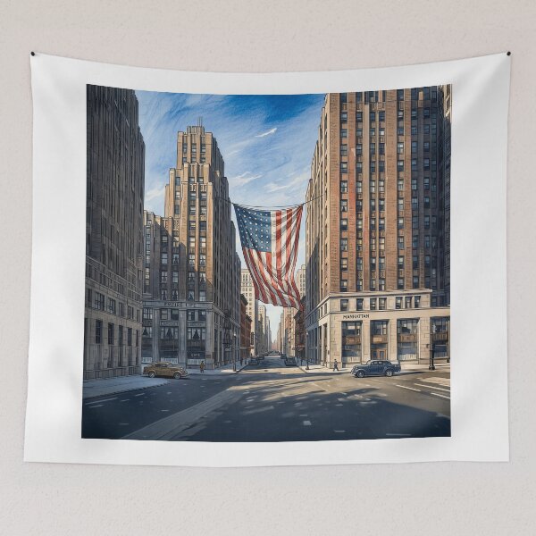 Artikelvorschau, American Flag Illustration entworfen und verkauft von Home Decor Art.
