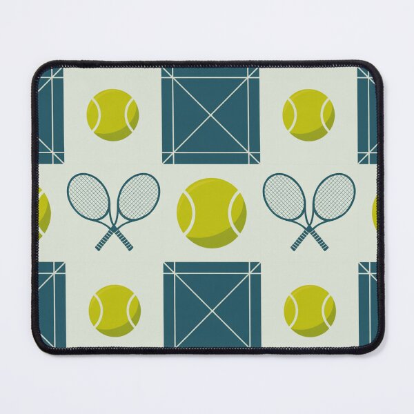Item preview, Sporty Tennis Rackets & Balls Seamless Pattern – Teal & Yellow Court Vibes designed and sold by Midnight Veil Designs.