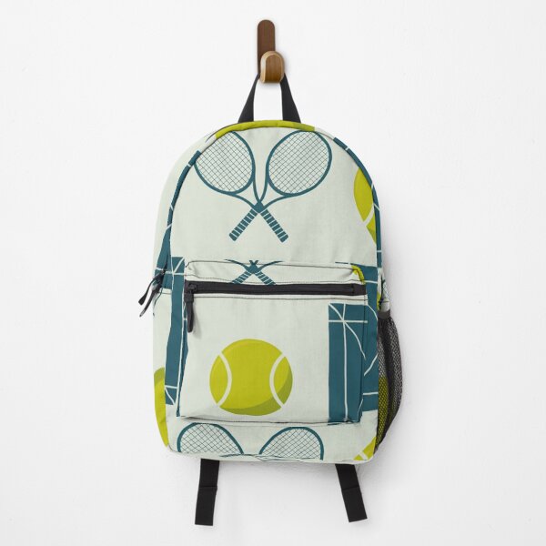 Item preview, Sporty Tennis Rackets & Balls Seamless Pattern – Teal & Yellow Court Vibes designed and sold by Midnight Veil Designs.