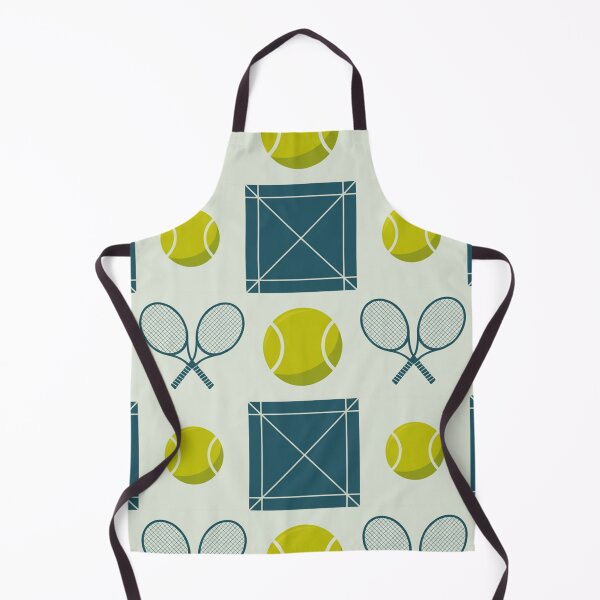 Item preview, Sporty Tennis Rackets & Balls Seamless Pattern – Teal & Yellow Court Vibes designed and sold by Midnight Veil Designs.