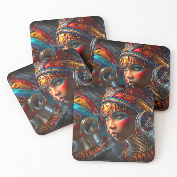 Item preview, Vibrant Cultural Portrait with Elaborate Headgear designed and sold by Artessie.