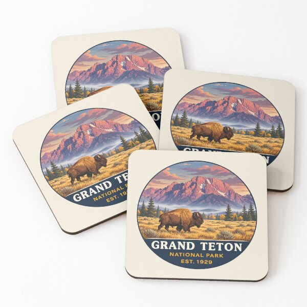 Item preview, Grand Teton National Park Retro Sticker designed and sold by Gideon Emmerich.