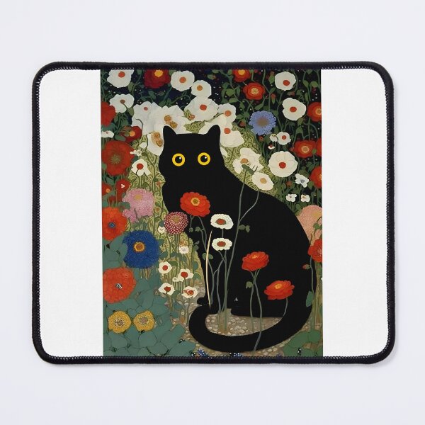 Item preview, Gustav Klimt Black Cat designed and sold by PurrfectHome.