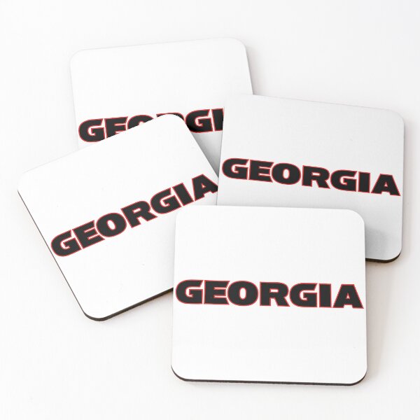 Item preview, Georgia Bulldogs Red Outline Retro Text designed and sold by Hewstyle.