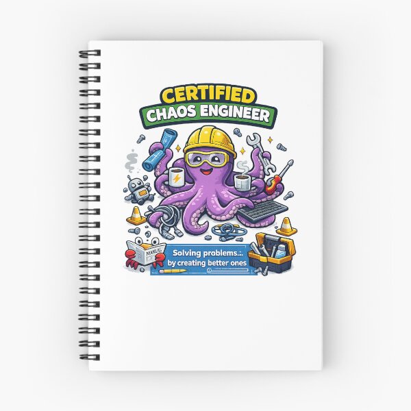 Item preview, Certified Chaos Engineer Funny Octopus Vector  designed and sold by wizooo411.