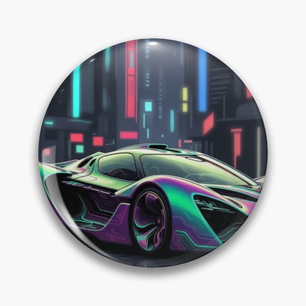 Item preview, Organic Neon Cyberpunk Hypercar Vector Poster designed and sold by Nexus Space.