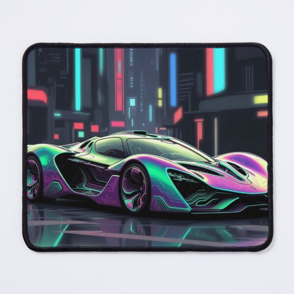Item preview, Organic Neon Cyberpunk Hypercar Vector Poster designed and sold by Nexus Space.