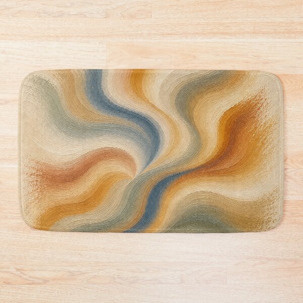 Item preview, Ochre and Blue Undulations designed and sold by Ingorgia Studio.