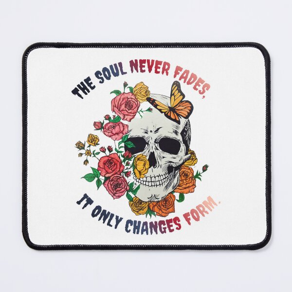 Item preview, The Soul Never Fades Gothic Floral Skull Quote designed and sold by littleearty.