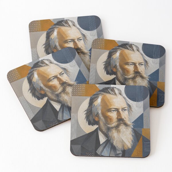 Item preview, Johannes Brahms, German composer and pianist painting. designed and sold by GalleryKauffeld.