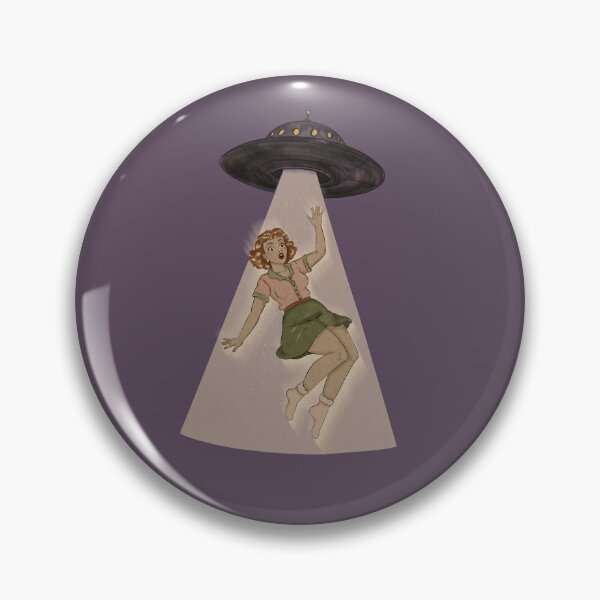 Item preview, Retro Pin-Up Alien Abduction designed and sold by ellealsopaints.