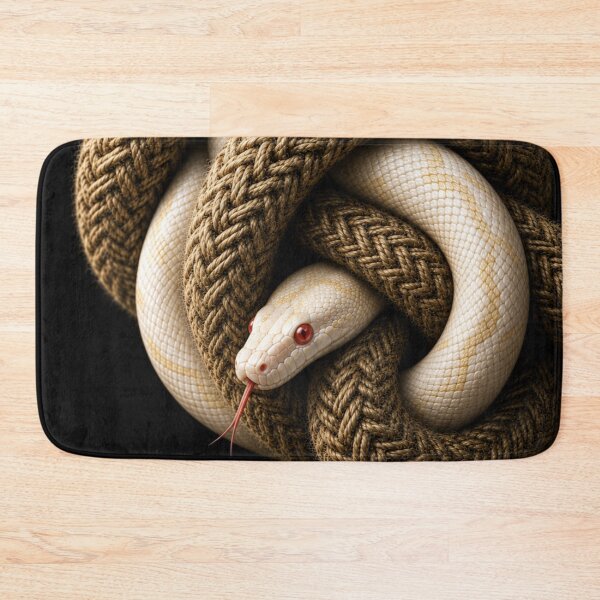 Item preview, Albino Snake Coiled Within Braided Rope | Dark Fine Art designed and sold by Kimberly Palmer.