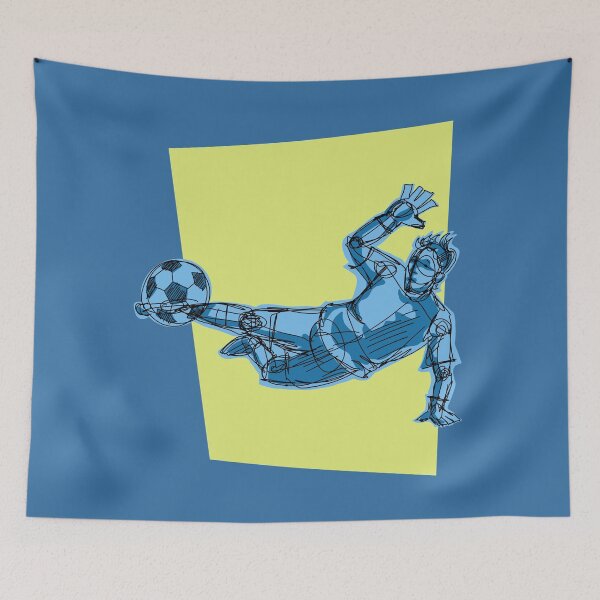 Item preview, Yes Goalkeeper With Blue Background designed and sold by missmann.