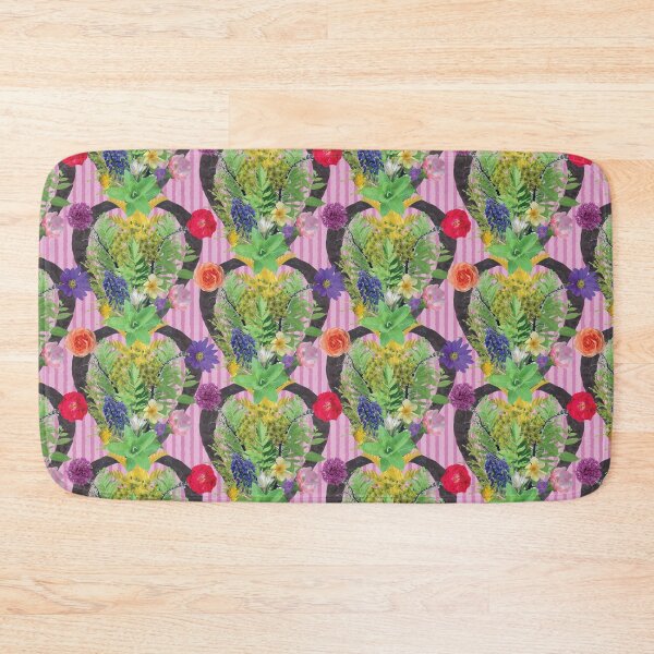 Item preview, Spring Flower & Foliage Arrangement on Pink Stripes designed and sold by Digitalmyth's Designs.