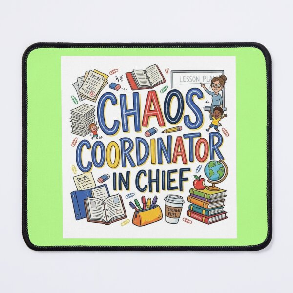 Item preview, Chaos Coordinator In Chief - Cute Whimsical Teacher Sticker designed and sold by Scro-Ciob-Shop.