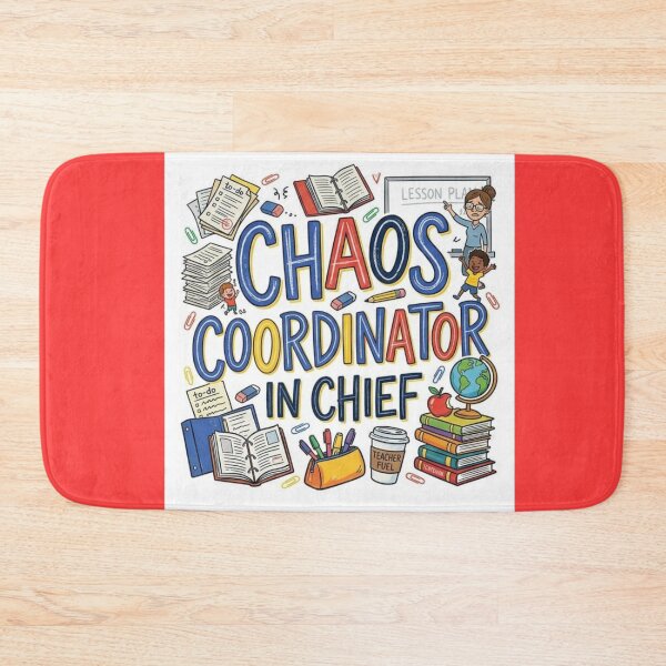 Item preview, Chaos Coordinator In Chief - Cute Whimsical Teacher Sticker designed and sold by Scro-Ciob-Shop.