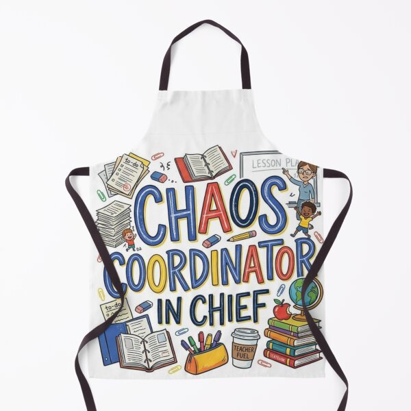 Item preview, Chaos Coordinator In Chief - Cute Whimsical Teacher Sticker designed and sold by Scro-Ciob-Shop.